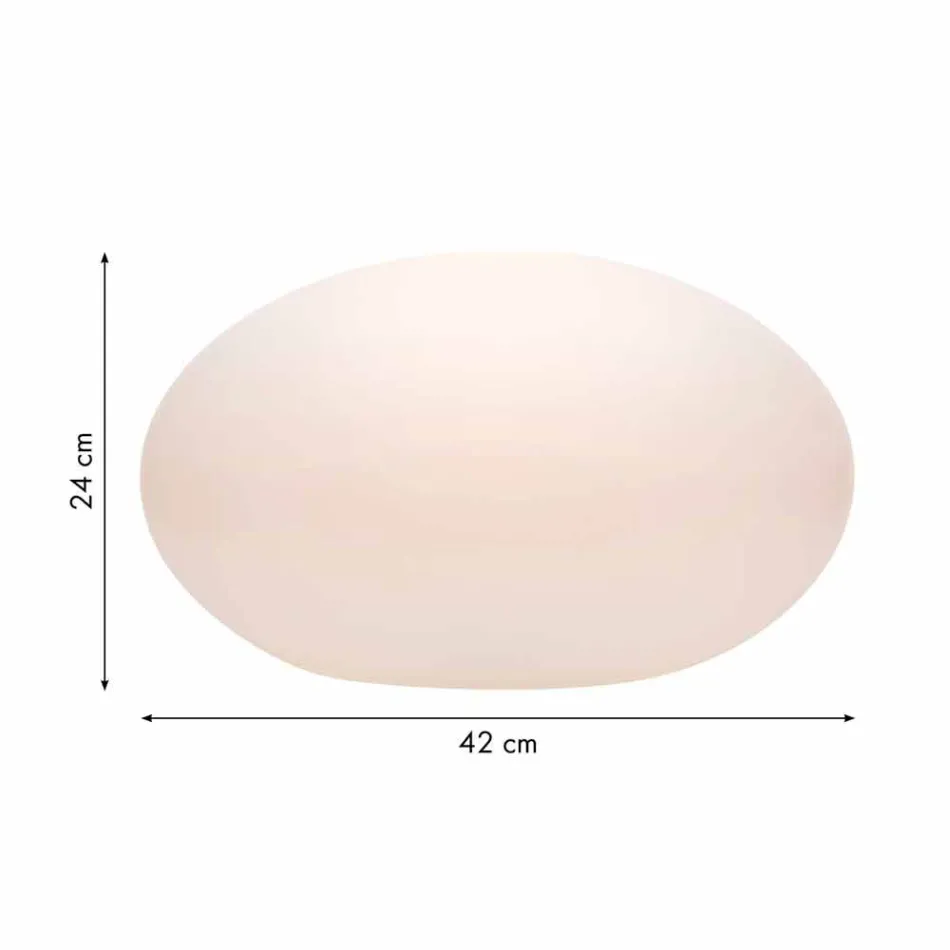 Lampada da Terra Led, Solare o E27 di Design Ovale Moderno Colorato - Uovostar Viadurini