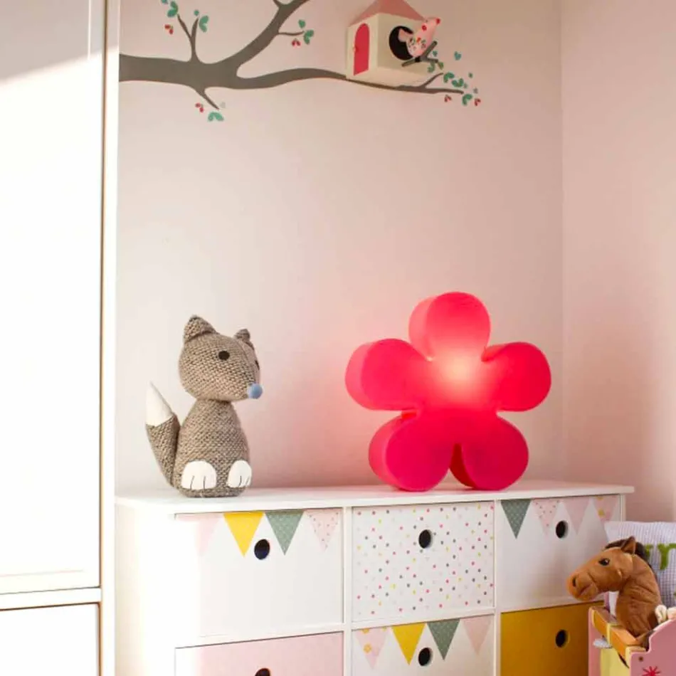Lampada da Terra o Tavolo Design Solare Moderno a Fiore Colorato - Fiorestar Viadurini