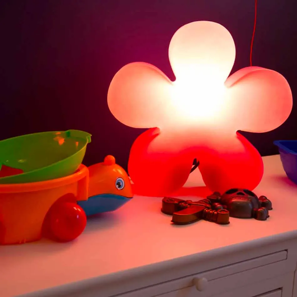 Lampada da Terra o Tavolo Design Solare Moderno a Fiore Colorato - Fiorestar Viadurini