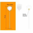 Lampada da Terra per Esterni di Design a Fiore in Plastica - Baby Love by Myyour Viadurini