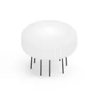 Lampada da Terra per Esterni in Polietilene Bianco Made in Italy - Disco Viadurini