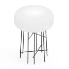 Lampada da Terra per Esterni in Polietilene Bianco Made in Italy - Disco Viadurini
