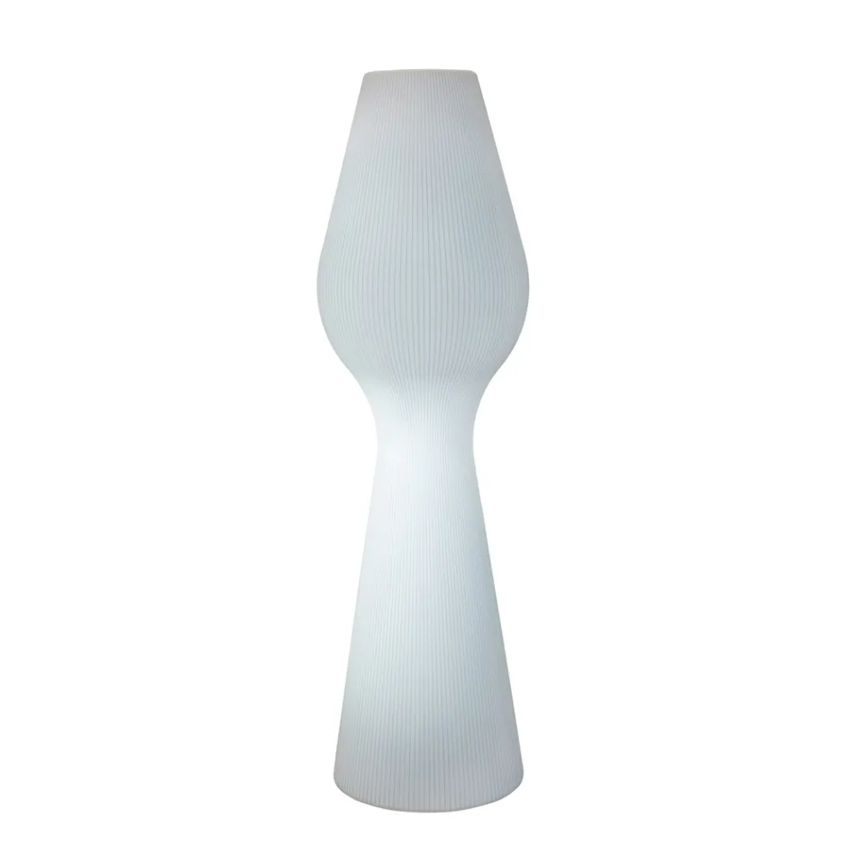 Lampada da Terra per Esterni in Polietilene con Luce Led Made in Italy - Reyes Viadurini