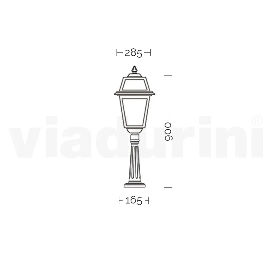 Lampada da Terra per Esterno in Alluminio Vintage Made in Italy - Doroty Viadurini