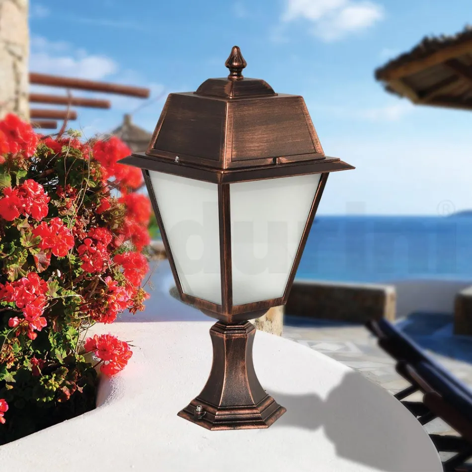 Lampada da Terra per Esterno Vintage in Alluminio Made in Italy - Doroty Viadurini