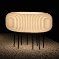 Lampada da Terra per Interni in Polietilene Alabastro Made in Italy - Disco