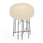 Lampada da Terra per Interni in Polietilene Alabastro Made in Italy - Disco Viadurini