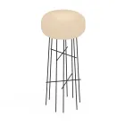 Lampada da Terra per Interni in Polietilene Alabastro Made in Italy - Disco Viadurini
