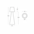 Lampada da terra per interni Slide Pivot bianco luminoso fatta Italia Viadurini