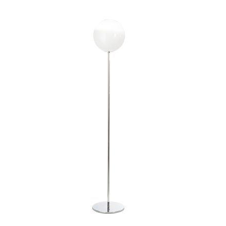 Lampada da Terra su Piantana in Vetro Incamiciato Bianco Made in Italy - Isotta Viadurini