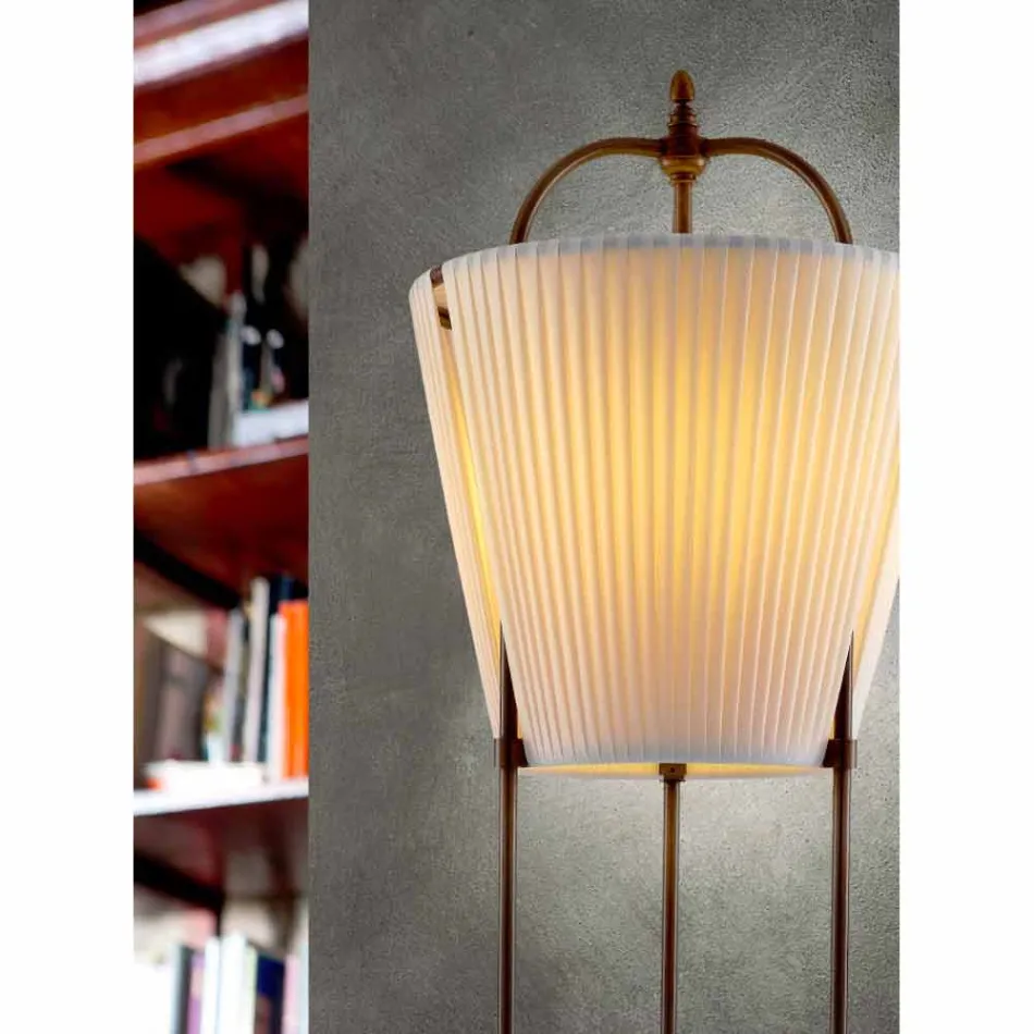 Lampada da terra Tenarunga, in ottone anticato, 1 luce Viadurini