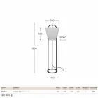 Lampada da terra Tenarunga, in ottone anticato, 1 luce Viadurini