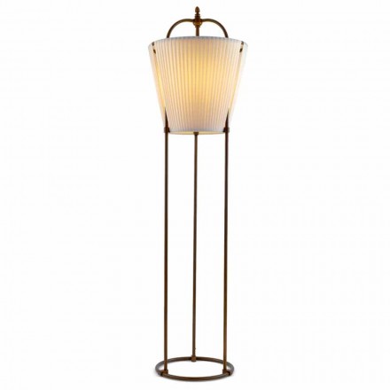 Lampada da terra Tenarunga, in ottone anticato, 1 luce Viadurini