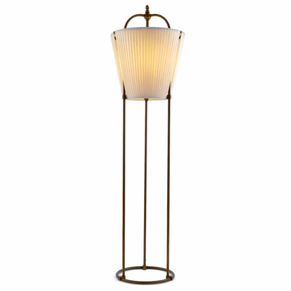 Lampada da terra Tenarunga, in ottone anticato, 1 luce Viadurini