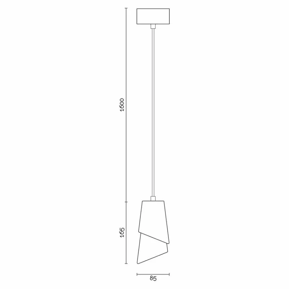 Lampada di design a sospensione in ceramica prodotta in Italia Asia Viadurini