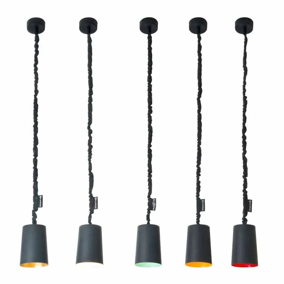 Lampada di design a sospensione In-es.artdesign Paint Lavagna resina Viadurini