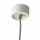 Lampada di design a sospensione in legno e ceramica made in Italy Asia Viadurini