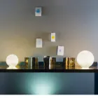 Lampada di design da tavolo In-es.artdesign T.moon in bianca nebulite Viadurini