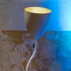 Lampada di design da terra In-es.artdesign Flower Cemento verniciata Viadurini