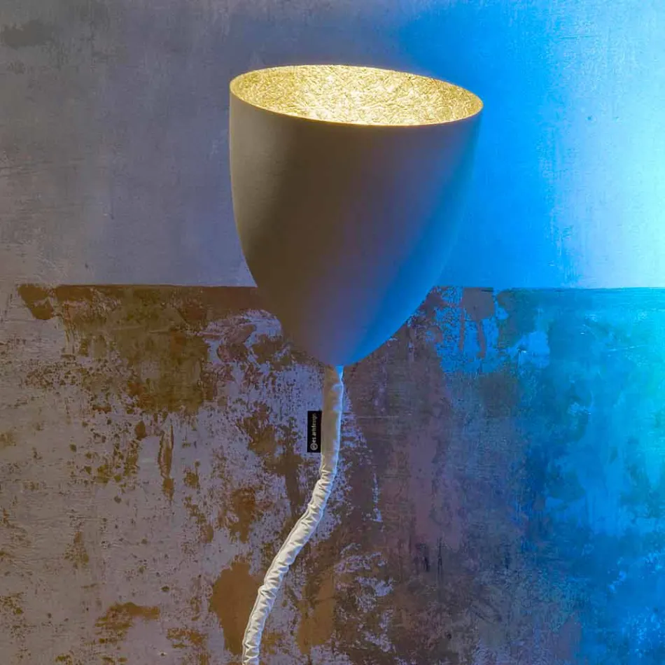 Lampada di design da terra In-es.artdesign Flower Cemento verniciata Viadurini