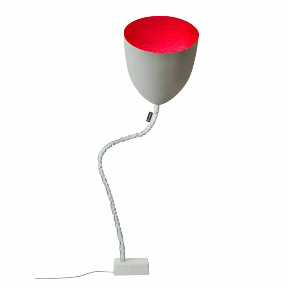 Lampada di design da terra In-es.artdesign Flower Cemento verniciata Viadurini