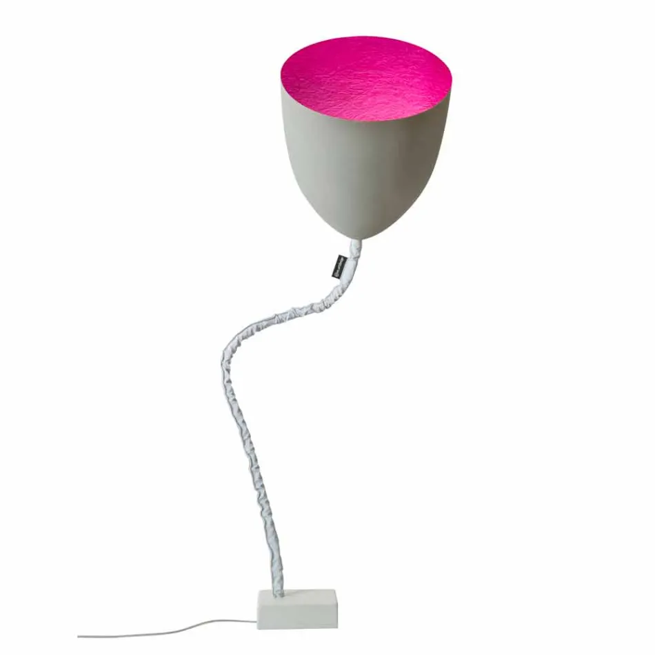 Lampada di design da terra In-es.artdesign Flower Cemento verniciata Viadurini