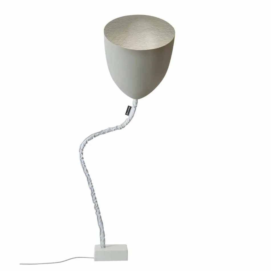 Lampada di design da terra In-es.artdesign Flower Cemento verniciata Viadurini