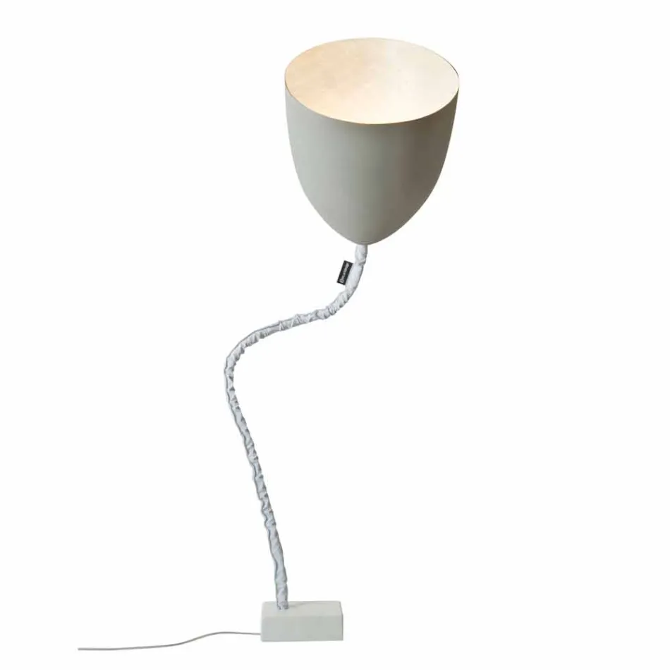 Lampada di design da terra In-es.artdesign Flower Cemento verniciata Viadurini