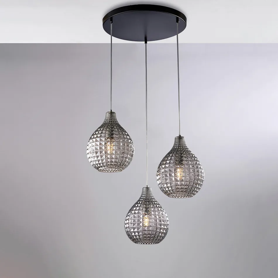 Lampada di Design in Vetro e Metallo Made in Italy per Arredare con Stile - Atlas Viadurini