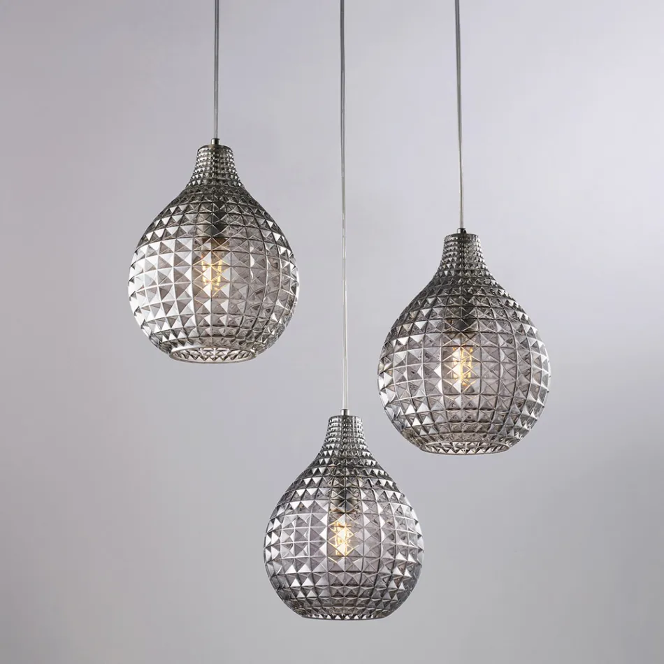 Lampada di Design in Vetro e Metallo Made in Italy per Arredare con Stile - Atlas Viadurini