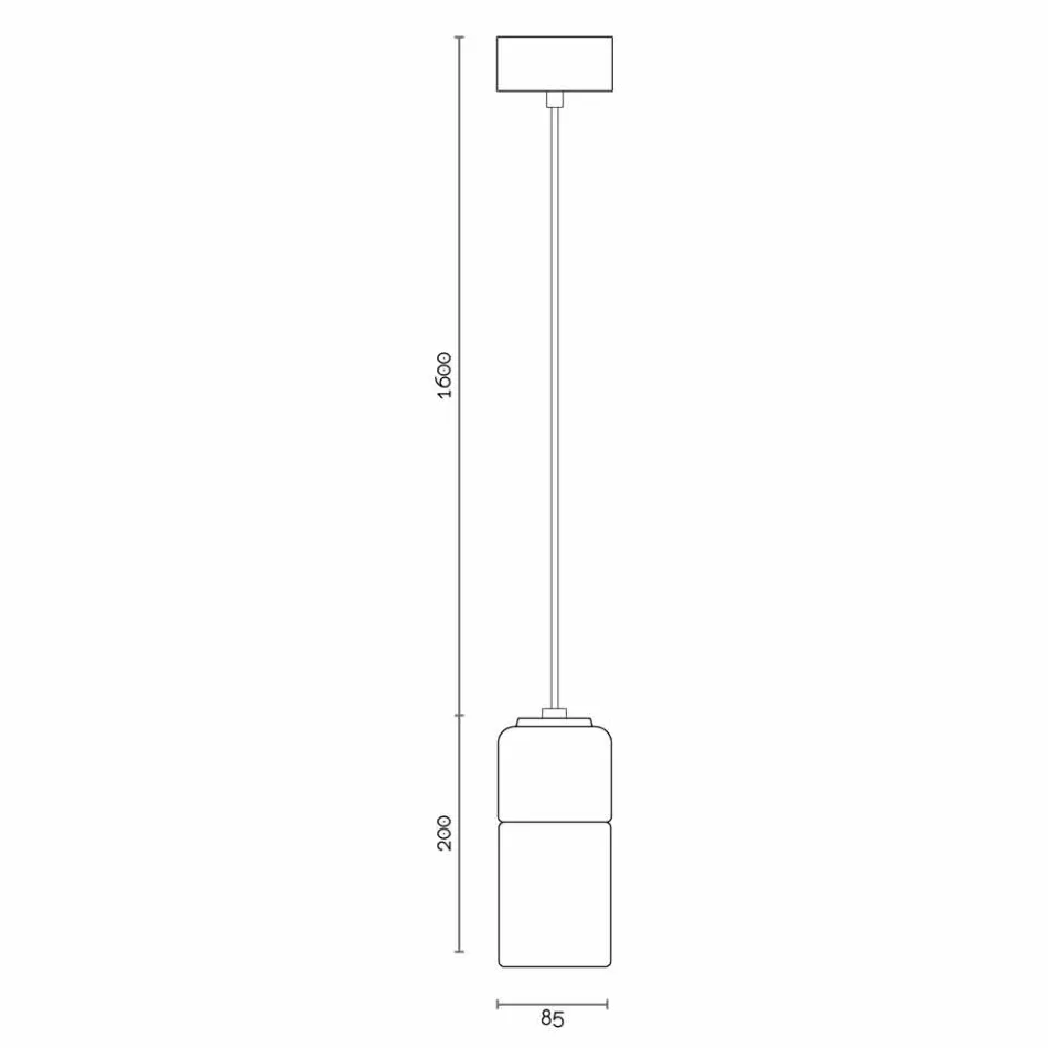 Lampada di design sospesa in ceramica e alluminio made in Italy Asia Viadurini