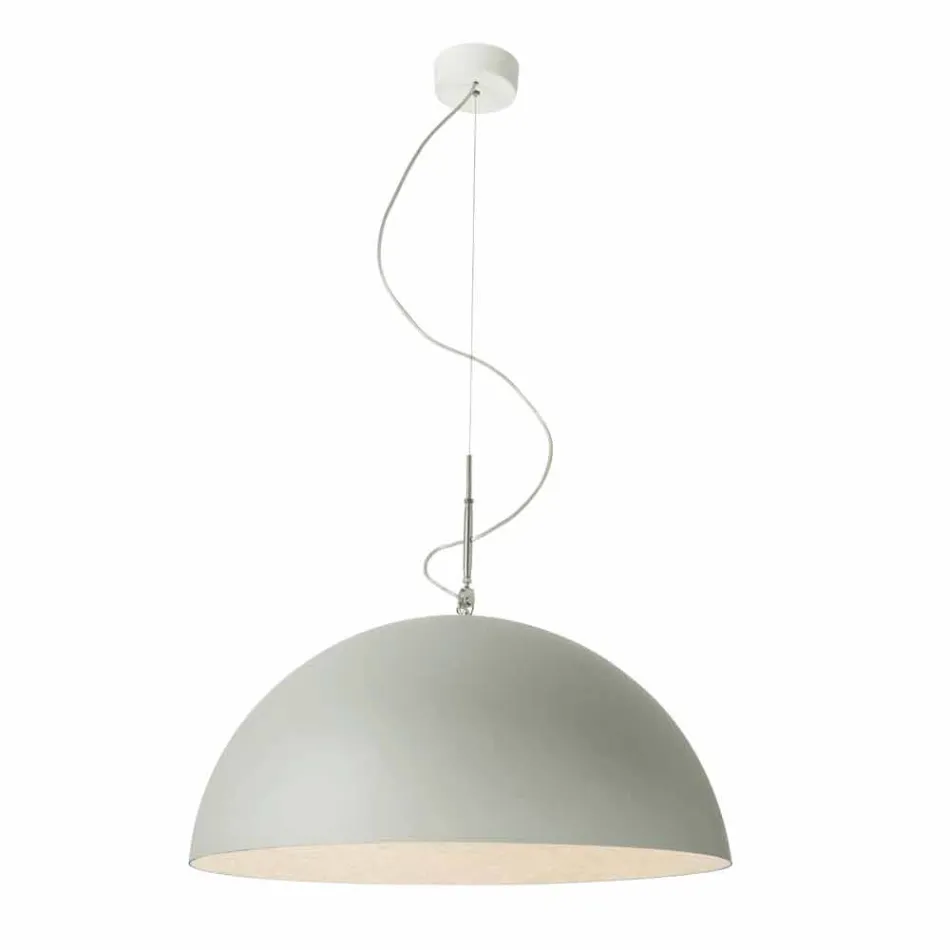 Lampada di design sospesa In-es.artdesign Mezza Luna Cemento vernice Viadurini