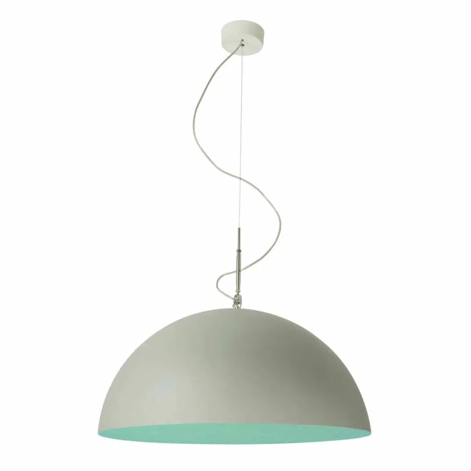 Lampada di design sospesa In-es.artdesign Mezza Luna Cemento vernice Viadurini