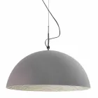 Lampada di design sospesa In-es.artdesign Mezza Luna Cemento vernice Viadurini