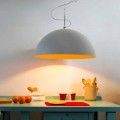 Lampada di design sospesa In-es.artdesign Mezza Luna Cemento vernice