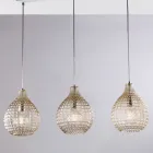 Lampada Elegante in Vetro e Metallo Made in Italy per Interni Raffinati - Atlas Viadurini
