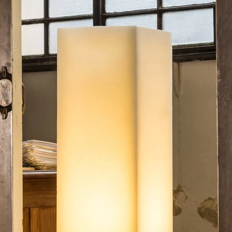 Lampada in Cera Effetto Graffiato Alta e di Design Made in Italy - Dalila Viadurini