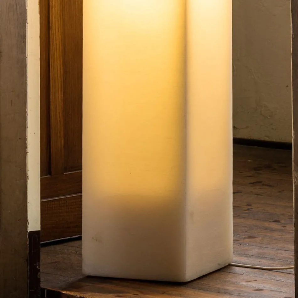 Lampada in Cera Effetto Graffiato Alta e di Design Made in Italy - Dalila Viadurini