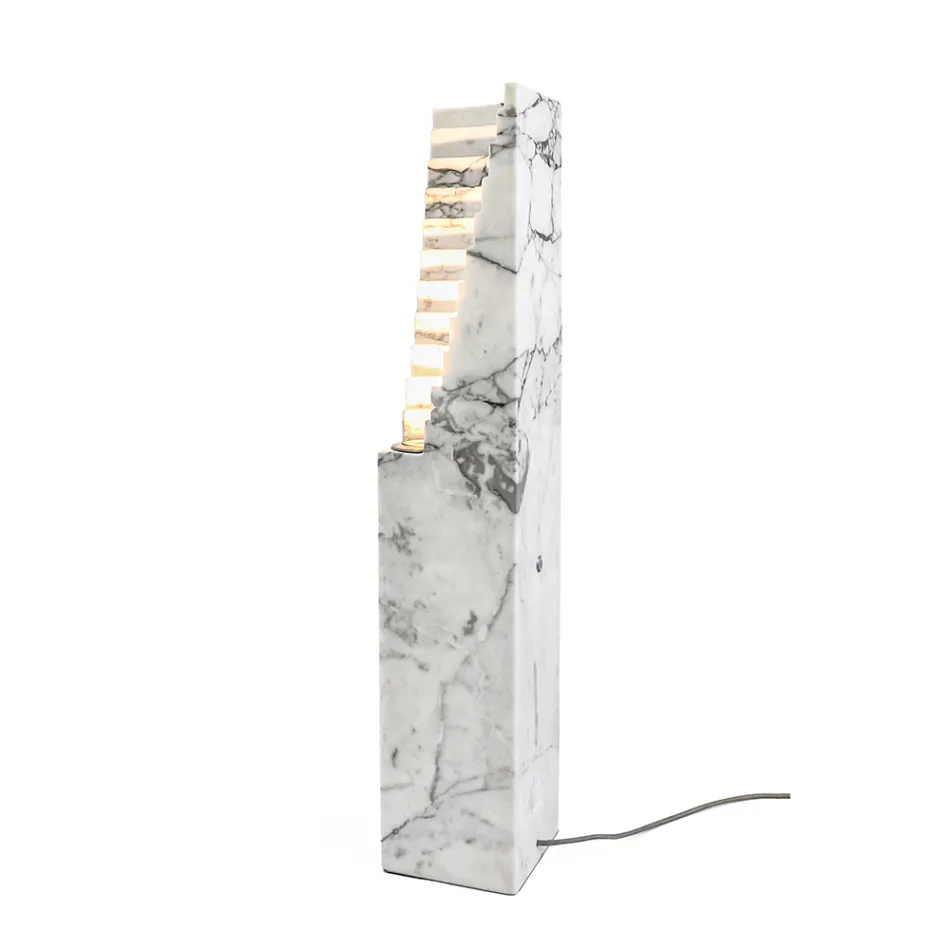 Lampada in Marmo Paonazzo e Diverse Misure Made in Italy - Daichi Viadurini
