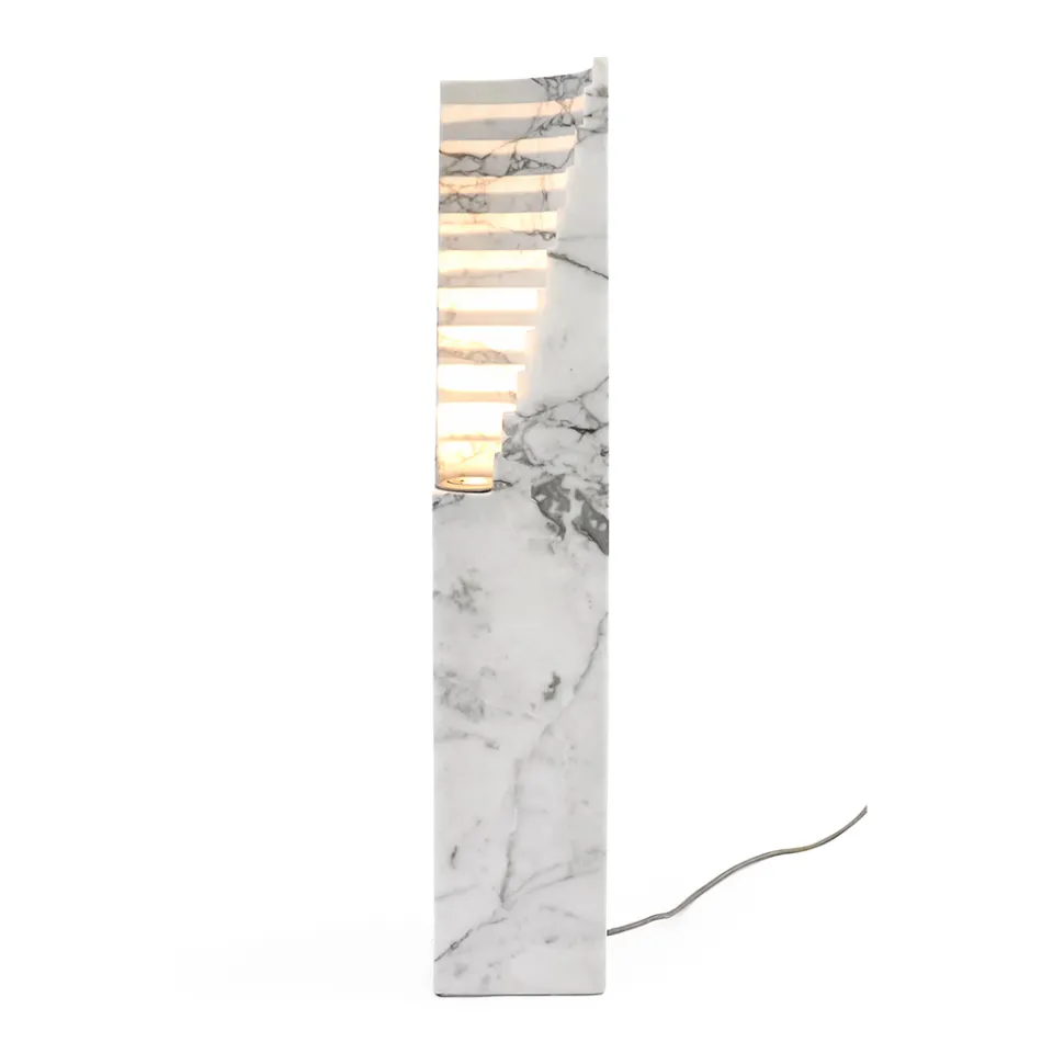 Lampada in Marmo Paonazzo e Diverse Misure Made in Italy - Daichi Viadurini