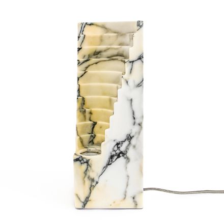 Lampada in Marmo Paonazzo e Diverse Misure Made in Italy - Daichi Viadurini