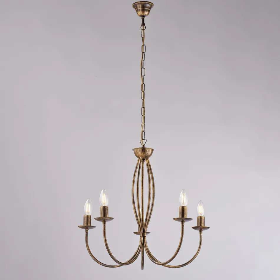Lampada in metallo bianco stile shabby per arredare con eleganza – Roccia Viadurini