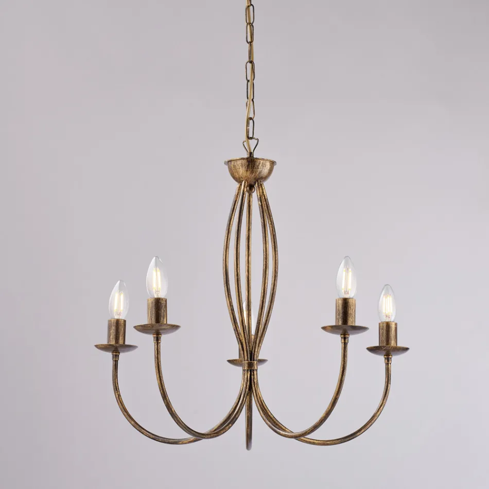 Lampada in metallo bianco stile shabby per arredare con eleganza – Roccia Viadurini