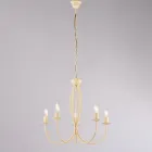 Lampada in metallo bianco stile shabby per arredare con eleganza – Roccia Viadurini
