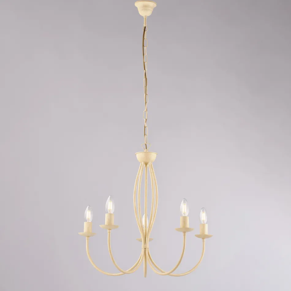 Lampada in metallo bianco stile shabby per arredare con eleganza – Roccia Viadurini