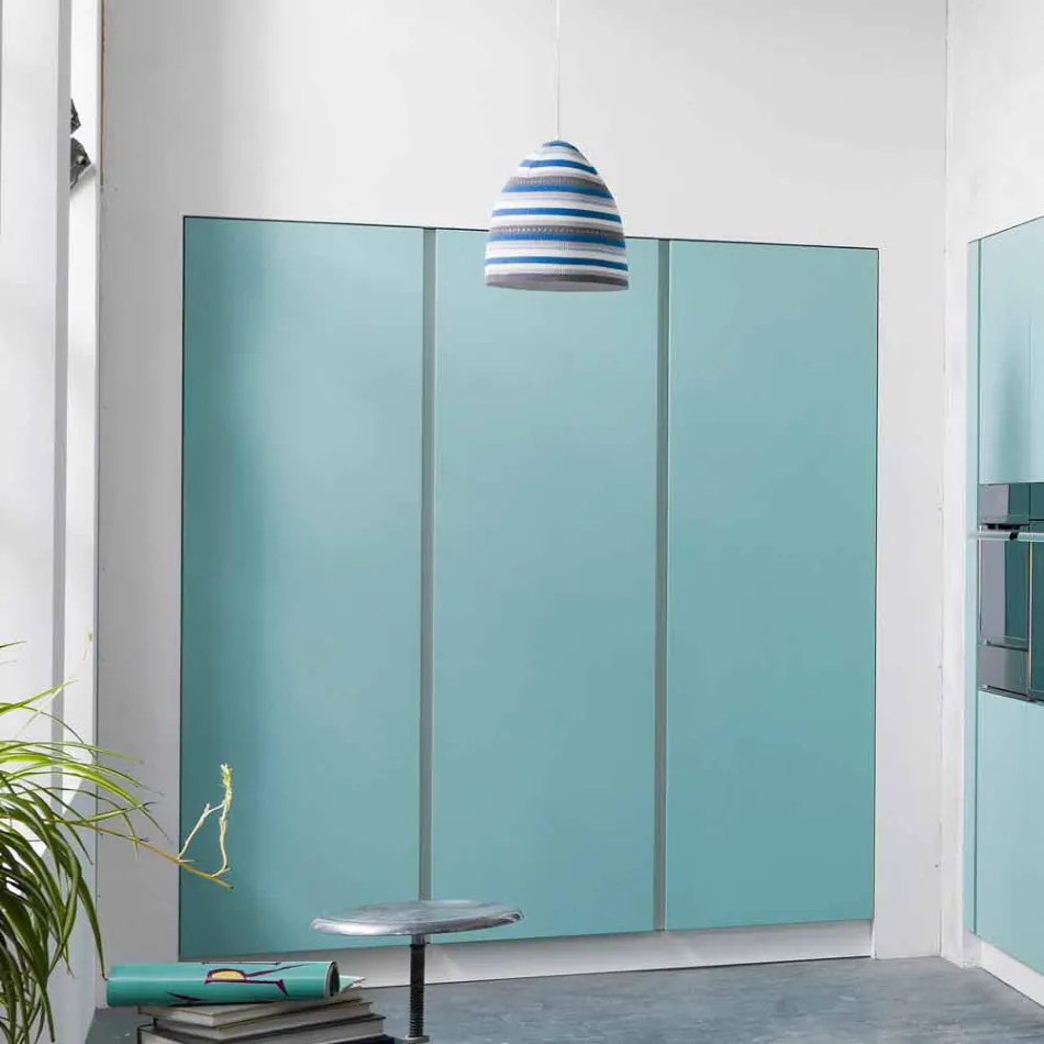 Lampada in nebulite e lana a sospensione In.es.artdesign Flower Stripe Viadurini