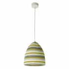 Lampada in nebulite e lana a sospensione In.es.artdesign Flower Stripe Viadurini