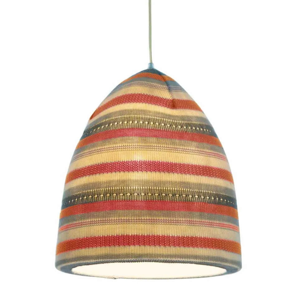 Lampada in nebulite e lana a sospensione In.es.artdesign Flower Stripe Viadurini