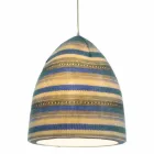 Lampada in nebulite e lana a sospensione In.es.artdesign Flower Stripe Viadurini