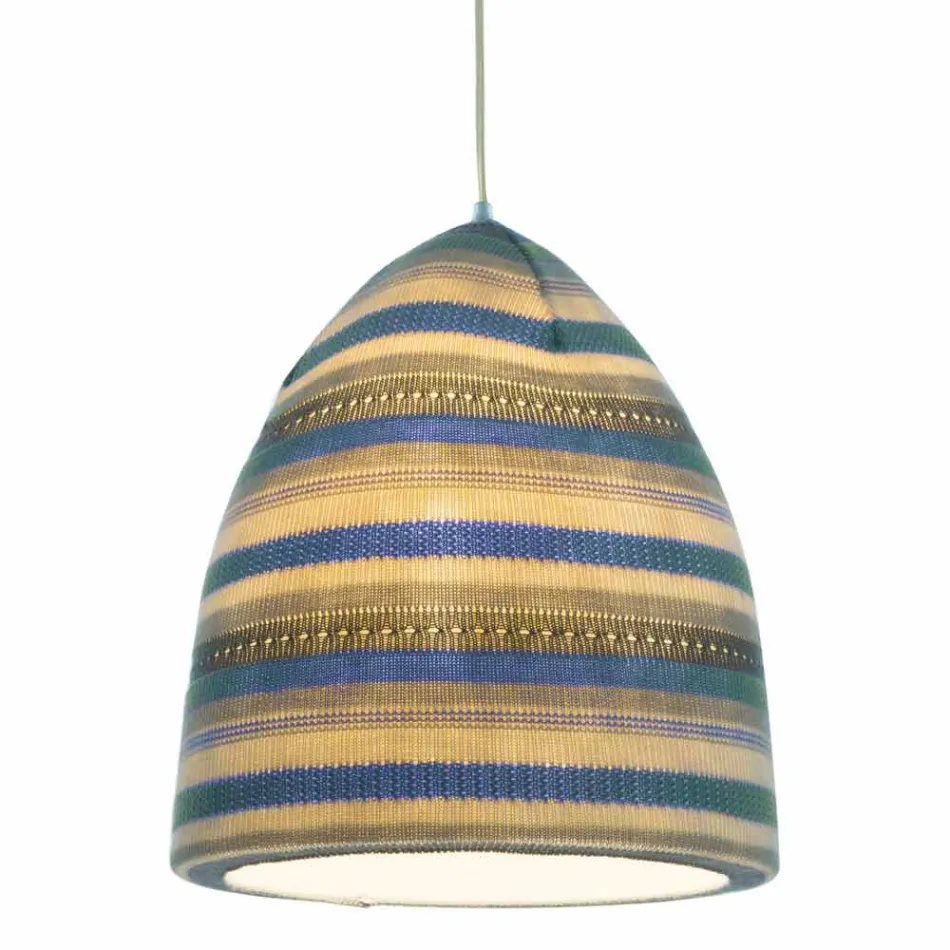 Lampada in nebulite e lana a sospensione In.es.artdesign Flower Stripe Viadurini